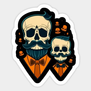 Father's Day skull Sticker